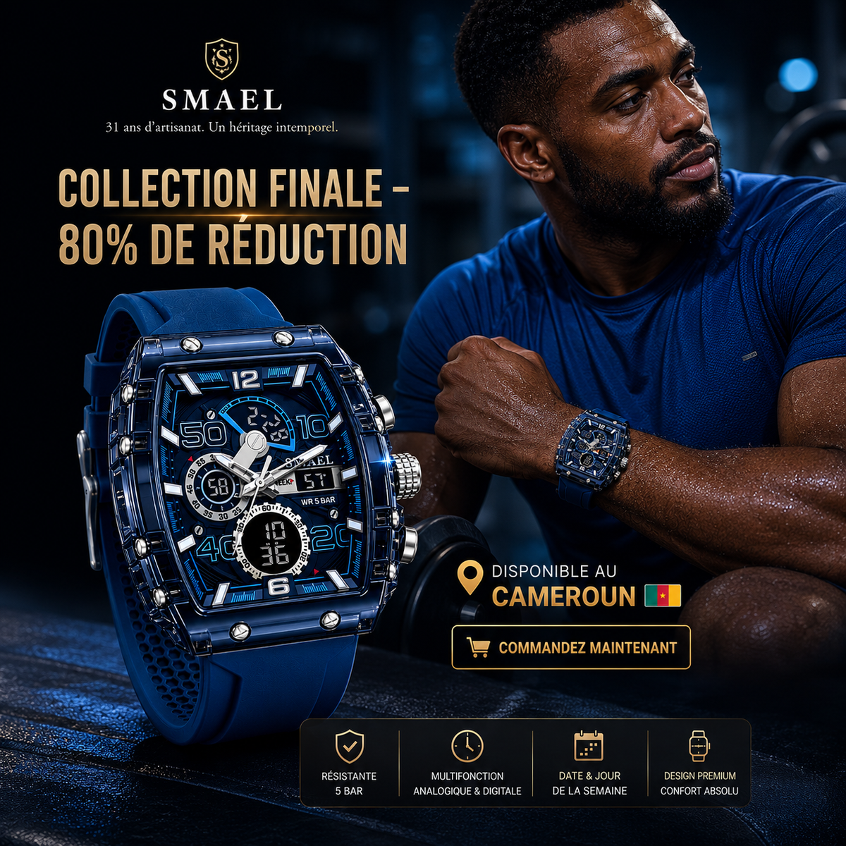 🎁 Promotion Spéciale : Votre SMAEL + Une SKMEI Offerte + Boîte Cadeau Incluse